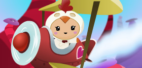 Cuteki postal: Mensaje en el Cielo