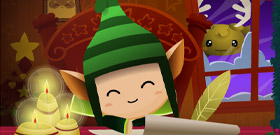 Cuteki postal: Felicitación de Navidad (Duende)