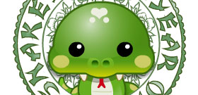 Cuteki widget: Año de la serpiente Kawaii
