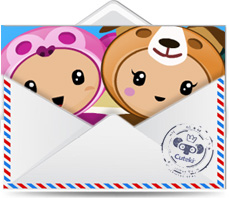 Cuteki postal animada