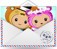 Cuteki postal animada