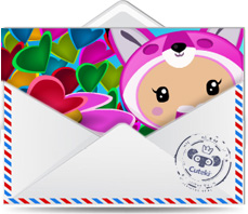 Cuteki postal animada