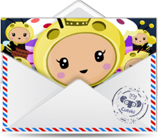 Cuteki postal animada