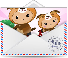 Cuteki postal animada