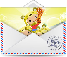 Cuteki postal animada