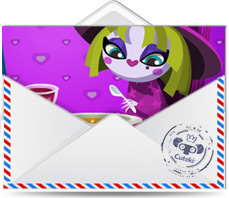 Cuteki postal animada