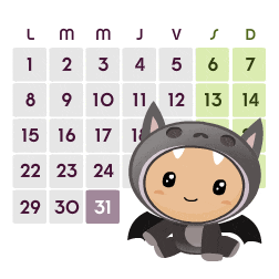 Calendario Vampiro Kawaii