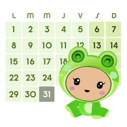 Calendario Ranita Kawaii